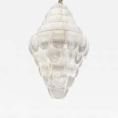  SimoEng Contemporary Imperial Diamanted Trasparent Petals Murano Glass Chandelier - 4567552