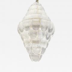  SimoEng Contemporary Imperial Diamanted Trasparent Petals Murano Glass Chandelier - 4592776