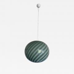  SimoEng Contemporary Italian Green and White Oval Pendant in Murano Glass - 4209881