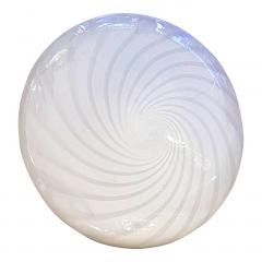  SimoEng Contemporary Italian Milky White Swirls Murano Glass Flush Mount or Wall Sconce - 4207450