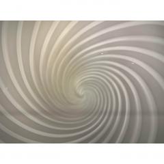  SimoEng Contemporary Italian Milky White Swirls Murano Glass Flush Mount or Wall Sconce - 4207451