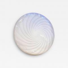  SimoEng Contemporary Italian Milky White Swirls Murano Glass Flush Mount or Wall Sconce - 4208559
