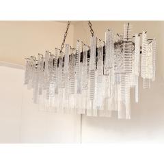  SimoEng Contemporary Italian Rectangular Strip Listelli Murano Chandelier by Simoeng - 4460543
