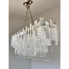  SimoEng Contemporary Italian Rectangular Strip Listelli Murano Chandelier by Simoeng - 4460544