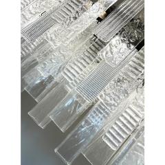  SimoEng Contemporary Italian Rectangular Strip Listelli Murano Chandelier by Simoeng - 4460546