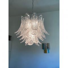  SimoEng Contemporary Italian Transparent Felci Murano Glass Chandelier - 3677494