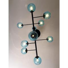  SimoEng Contemporary Light Blue Spheres Murano Glass Sputnik Chandelier by Simoeng - 4350062
