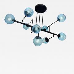  SimoEng Contemporary Light Blue Spheres Murano Glass Sputnik Chandelier by Simoeng - 4603114