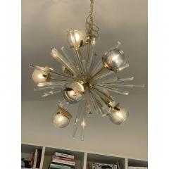  SimoEng Contemporary Mid Century Modern Style Sputnik Blue Murano Glass Chandelier - 3967653