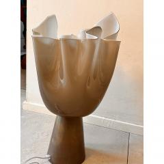  SimoEng Contemporary Milky Beige Murano Style Glass Table Lamp - 4086705