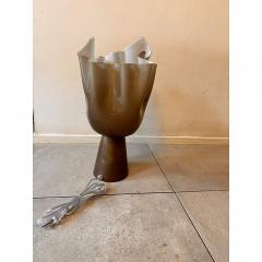  SimoEng Contemporary Milky Beige Murano Style Glass Table Lamp - 4086710