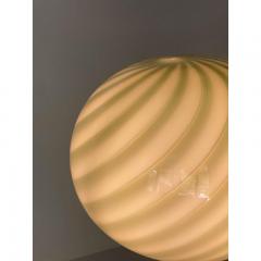  SimoEng Contemporary Milky Green Sphere in Murano Glass Swirl Table Lamp - 3346022