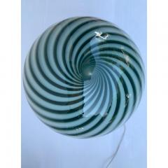  SimoEng Contemporary Milky Green Sphere in Murano Glass Swirl Table Lamp - 3346025