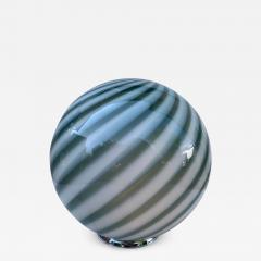  SimoEng Contemporary Milky Green Sphere in Murano Glass Swirl Table Lamp - 3347922