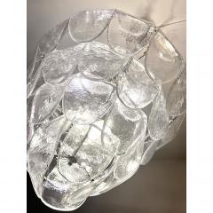  SimoEng Contemporary Modern Clear Petals Murano Style Glass Chandelier - 4086695
