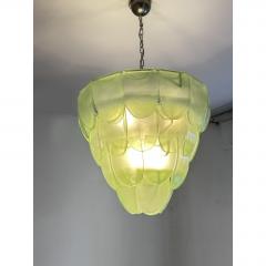  SimoEng Contemporary Modern Green Petals Murano Glass Chandelier by Simoeng - 4718634