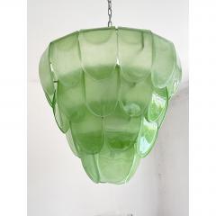  SimoEng Contemporary Modern Green Petals Murano Glass Chandelier by Simoeng - 4718636