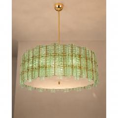  SimoEng Contemporary Modern Italian Green Tropical Murano Glass Gold Round Chandelier - 4718323