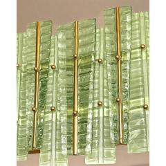  SimoEng Contemporary Modern Italian Green Tropical Murano Glass Gold Round Chandelier - 4718324