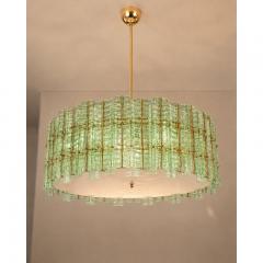  SimoEng Contemporary Modern Italian Green Tropical Murano Glass Gold Round Chandelier - 4755289