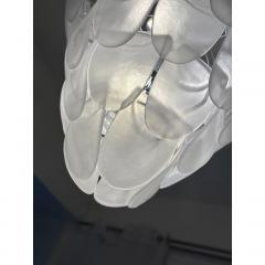  SimoEng Contemporary Modern Sanded Petals Murano Style Glass Chandelier - 4086831