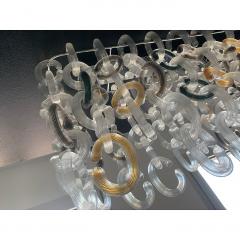  SimoEng Contemporary Multicolor Chains Murano Glass Flush Mount - 3483316