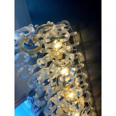  SimoEng Contemporary Multicolor Chains Murano Glass Flush Mount - 3483317