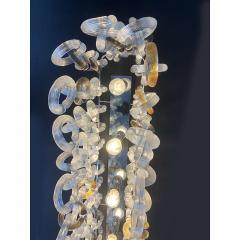  SimoEng Contemporary Multicolor Chains Murano Glass Flush Mount - 3483319