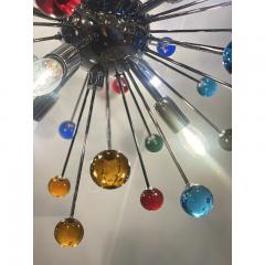  SimoEng Contemporary Multicolor Star Murano Style Glass Sputnik Gold Chandelier - 3965113