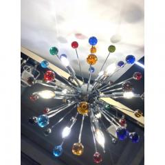  SimoEng Contemporary Multicolor Star Murano Style Glass Sputnik Gold Chandelier - 3965114