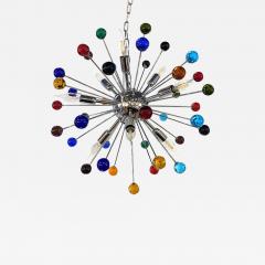  SimoEng Contemporary Multicolor Star Murano Style Glass Sputnik Gold Chandelier - 3968342