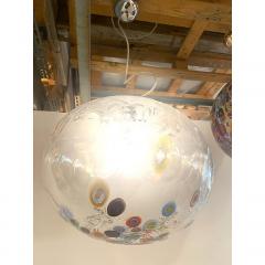  SimoEng Contemporary Murano Style Clear With Murrise Multicolors Pendant - 4030535