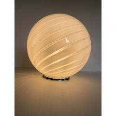  SimoEng Contemporary Murano Style Spiral White Murano Glass Table Lamp - 3345991