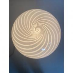  SimoEng Contemporary Murano Style Spiral White Murano Glass Table Lamp - 3345996