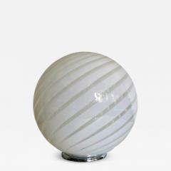  SimoEng Contemporary Murano Style Spiral White Murano Glass Table Lamp - 3347891