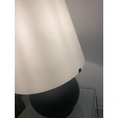  SimoEng Contemporary Murano Style White and Black Glass Table Lamp - 4086752