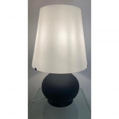  SimoEng Contemporary Murano Style White and Black Glass Table Lamp - 4086753