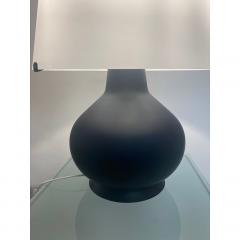  SimoEng Contemporary Murano Style White and Black Glass Table Lamp - 4086754