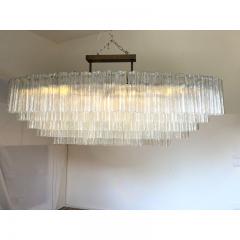  SimoEng Contemporary Oval Tronchi Murano Glass Chandelier in Venini Style - 3759489