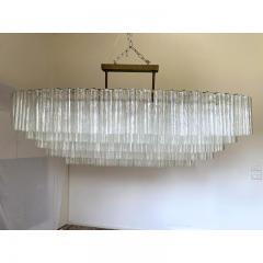  SimoEng Contemporary Oval Tronchi Murano Glass Chandelier in Venini Style - 3759491