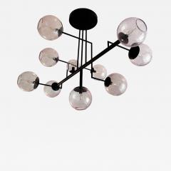  SimoEng Contemporary Pink Pulegoso Spheres Murano Glass Sputnik Chandelier by Simoeng - 4351993