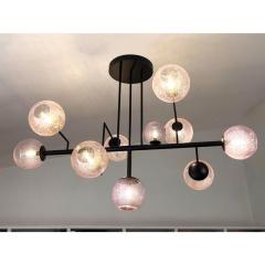  SimoEng Contemporary Pink Pulegoso Spheres Murano Glass Sputnik Chandelier by Simoeng - 4377991