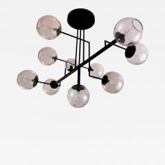  SimoEng Contemporary Pink Pulegoso Spheres Murano Glass Sputnik Chandelier by Simoeng - 4379433