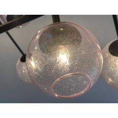  SimoEng Contemporary Pink Pulegoso Spheres Murano Glass Sputnik Chandelier by Simoeng - 4602696
