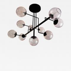  SimoEng Contemporary Pink Pulegoso Spheres Murano Glass Sputnik Chandelier by Simoeng - 4603131