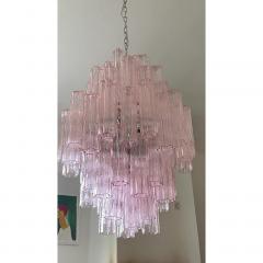  SimoEng Contemporary Pink Tronchi Murano Glass Chandelier - 4208953