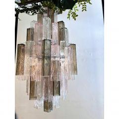  SimoEng Contemporary Pink and Fum Squared Bark Murano Glass - 4209034