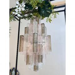  SimoEng Contemporary Pink and Fum Squared Bark Murano Glass - 4209037