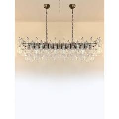  SimoEng Contemporary Rectangular Poliedro Murano Glass Brunish Chandelier by Simoeng - 4460501