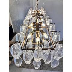  SimoEng Contemporary Rectangular Poliedro Murano Glass Brunish Chandelier by Simoeng - 4460505